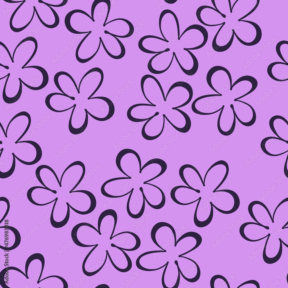 Simple floral seamless pattern with flowers for fabrics and cards and linens and kids and wrapping paper Simple floral seamless pattern with flowers for fabrics and cards and linens and kids and wrapping paper