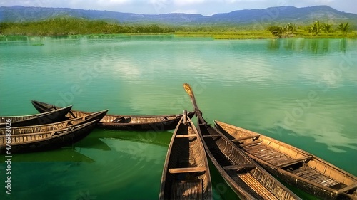 boat on the lake