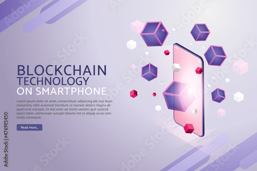 Virtual reality metaverse, blockchain technology for on smartphones.