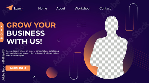 online business company web landing page design