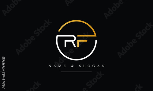 RF, FR, R, F abstract letters logo monogram photo