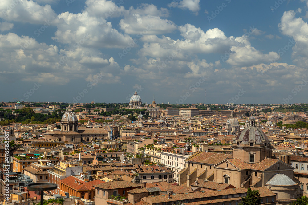 aerial view of Vatican city, old historical buildings , view of Rome , cityscape photography of Rome Italy 