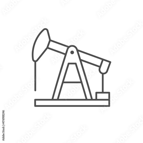 Oil derrick line outline icon