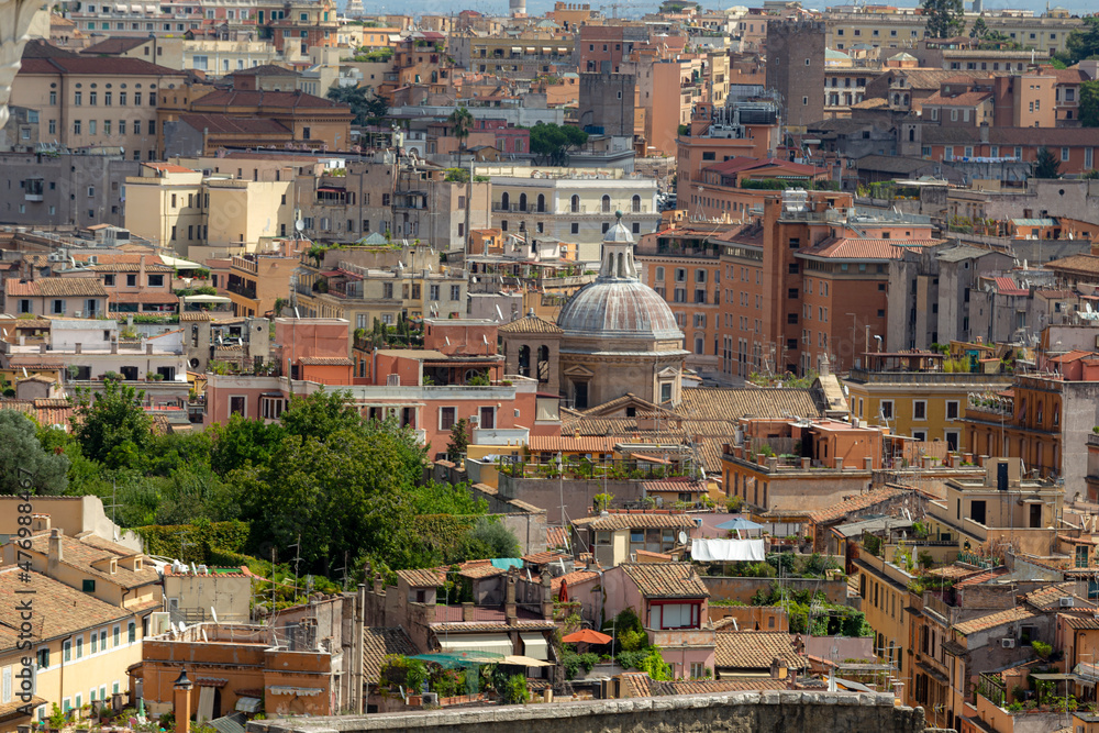 old historical buildings in Vatican city , aerial view of Rome , cityscape photography of Rome Italy 