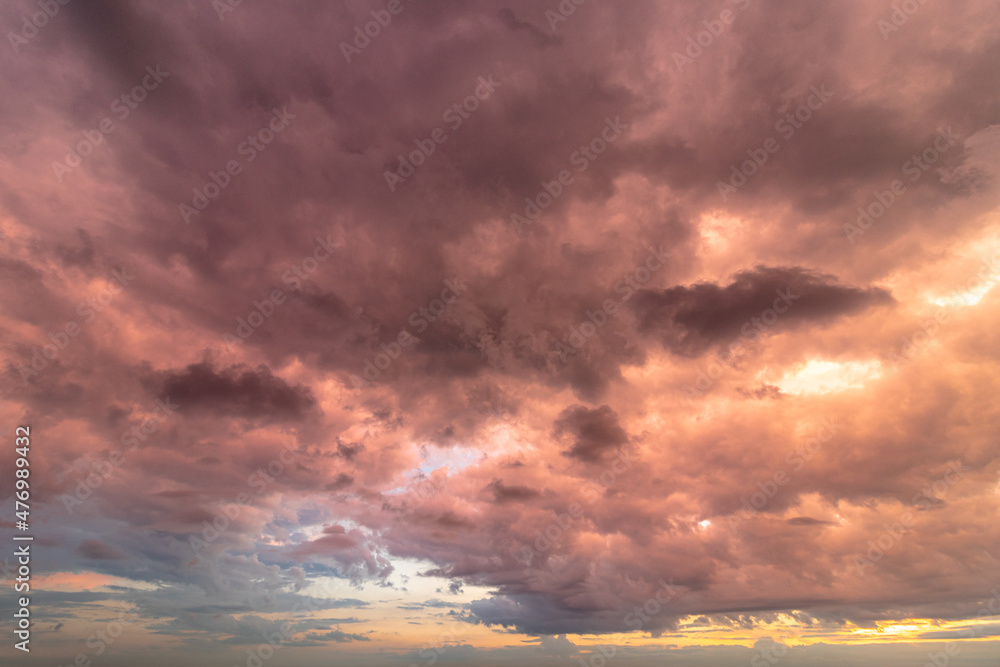 Colorful sunset with clouds in the evening Colorful sunset with clouds in the evening