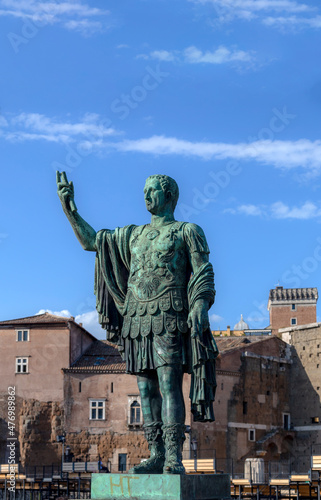 Statue of augustus caesar in rome italy 