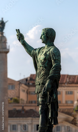 statue in the old city of Rome  Italy 