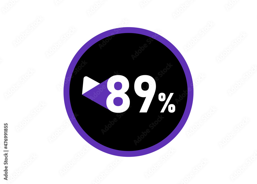 89% Round design vector, 89 percent images 89% Round design vector, 89 percent images