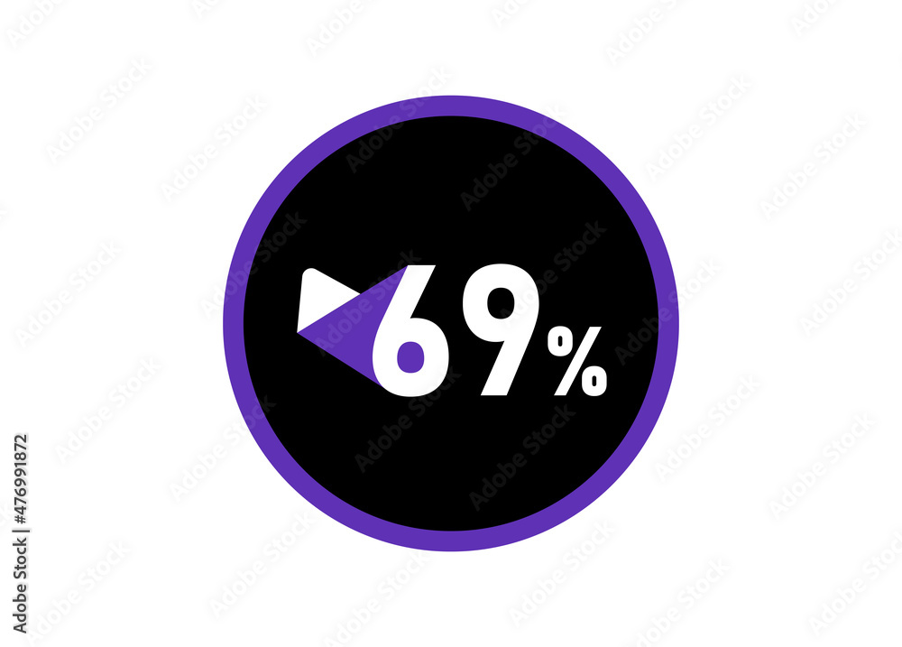 69% Round design vector, 69 percent images 69% Round design vector, 69 percent images