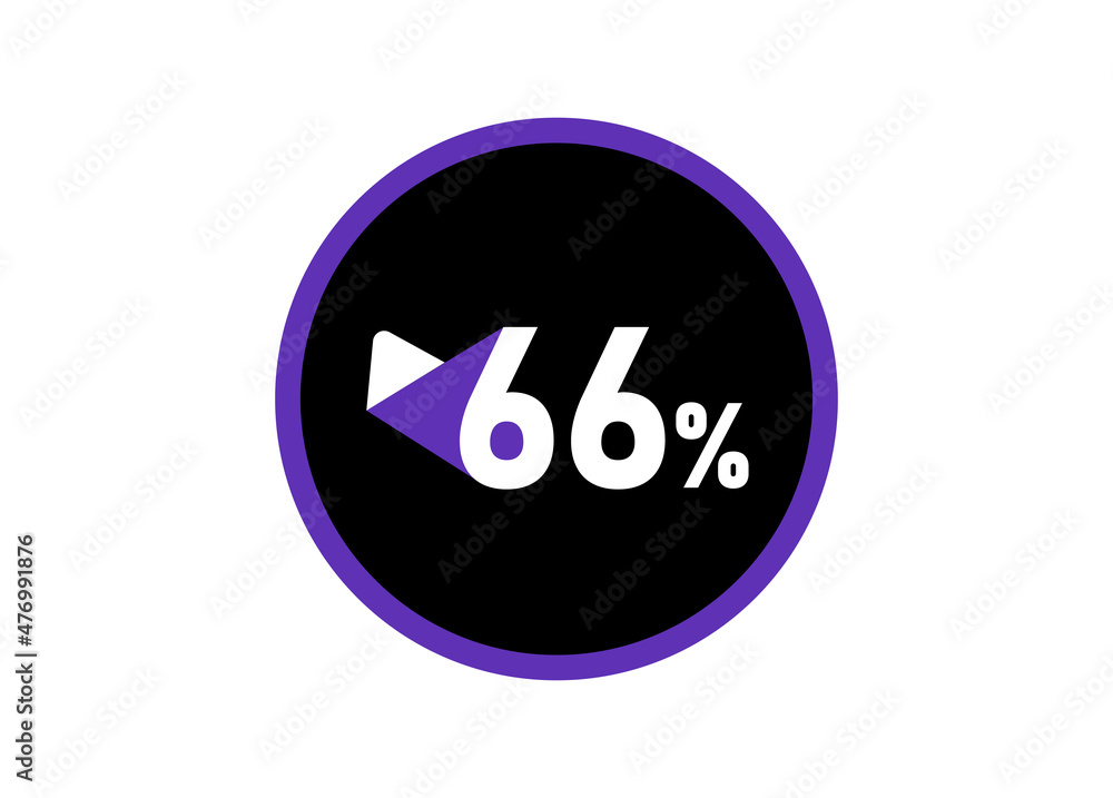 66% Round design vector, 66 percent images 66% Round design vector, 66 percent images