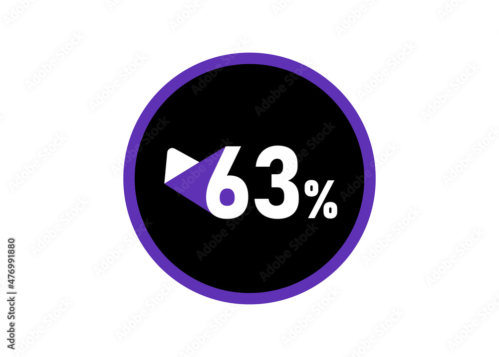 63% Round design vector, 63 percent images 63% Round design vector, 63 percent images