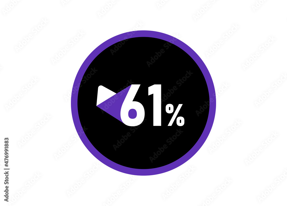 61% Round design vector, 61 percent images 61% Round design vector, 61 percent images
