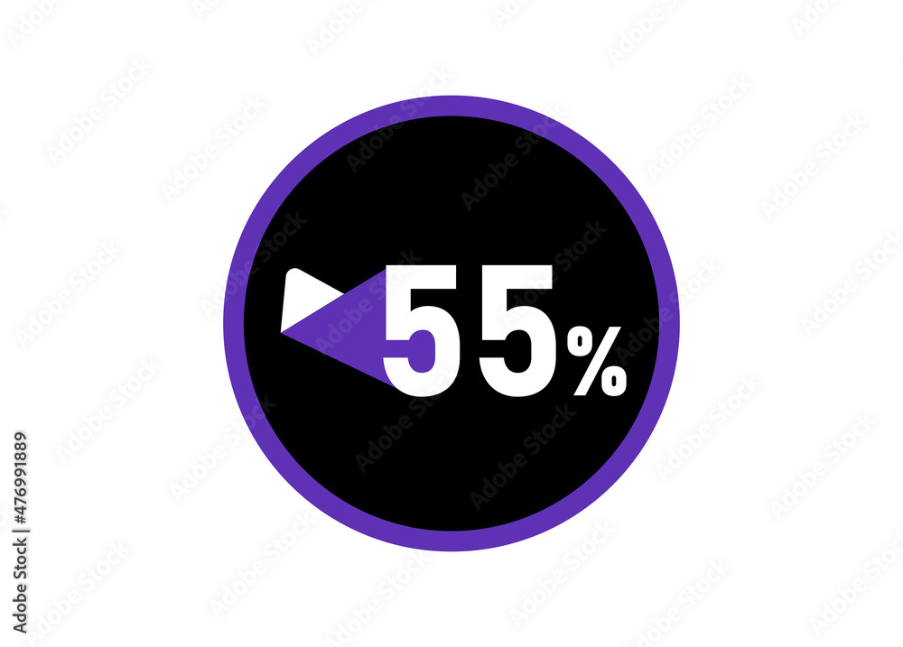 55% Round design vector, 55 percent images 55% Round design vector, 55 percent images