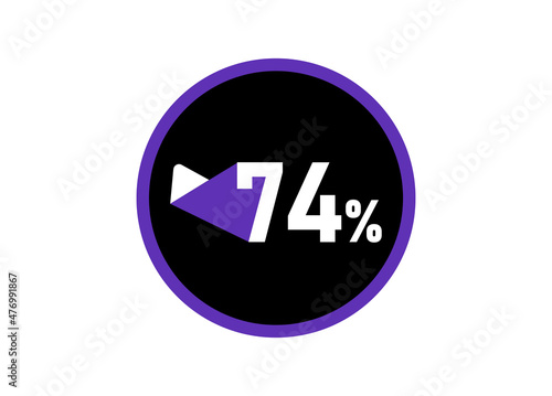 74% Round design vector, 74 percent images