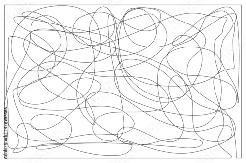 Continuous line drawing, vector of ice background with marks from skating and hockey.