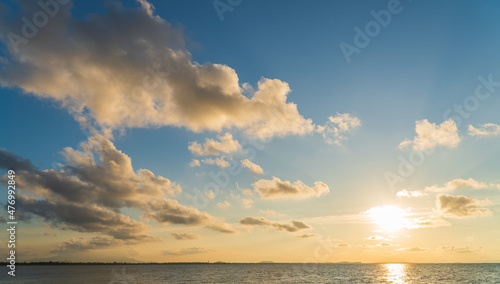 sunset over the sea