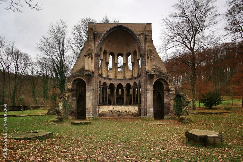 Monastery ruin Heisterbach in the Siebengebirge in Germany