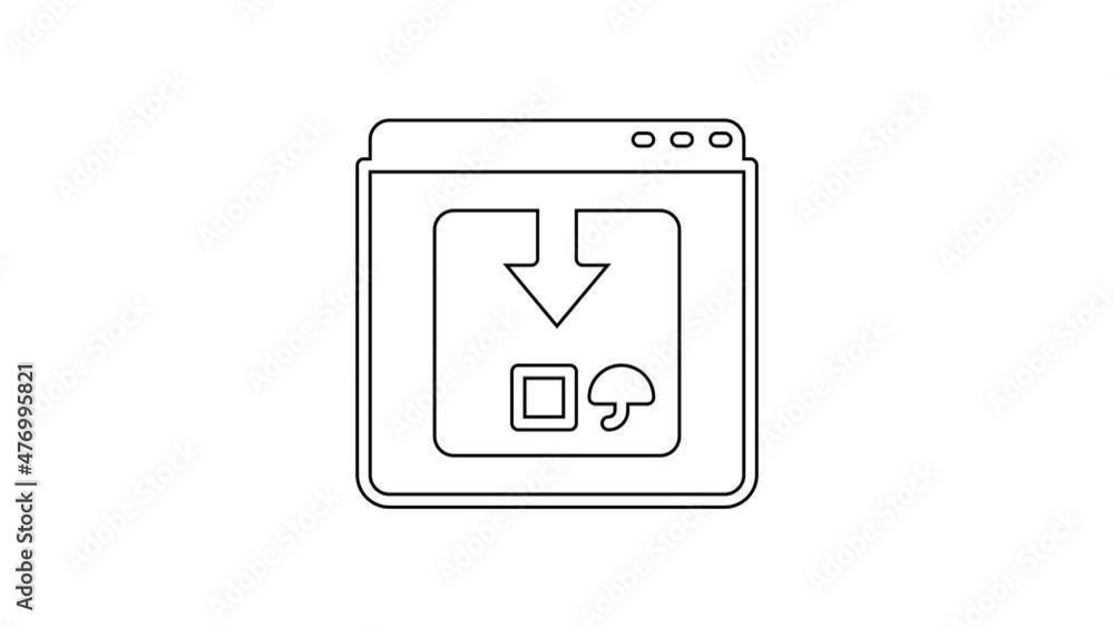 Black line Online app delivery tracking icon isolated on white background. Parcel tracking. 4K Video motion graphic animation Black line Online app delivery tracking icon isolated on white background. Parcel tracking. 4K Video motion graphic animation
