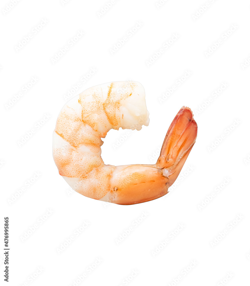 Shrimp of boiled prawn seafood isolated white background Shrimp of boiled prawn seafood isolated white background