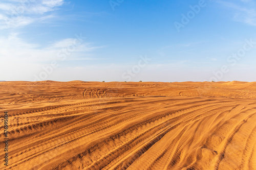 Landscape shot of a red desert. Nature