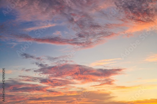 sunset sky with clouds © Shreya