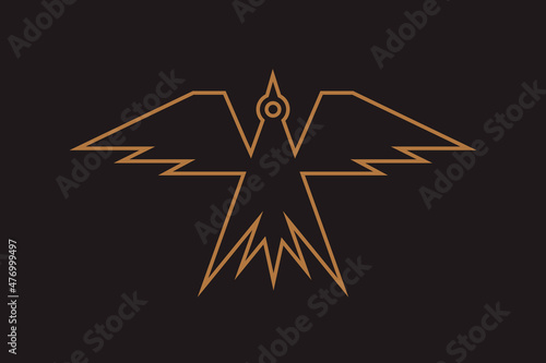 Logo of the proud bird Eagle, falcon or any other predator