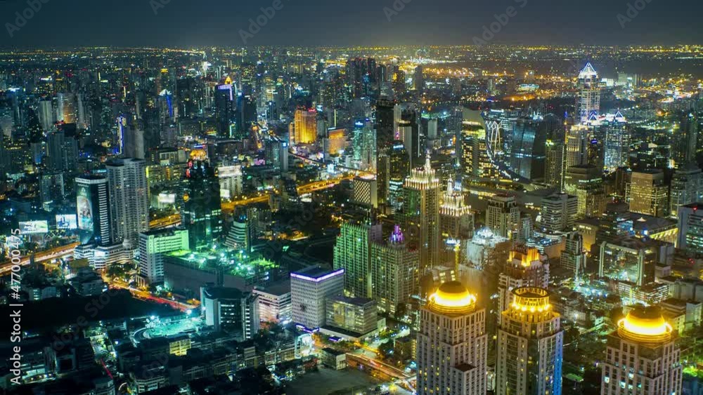 Bangkok, Thailand - Cityscape at Night - 4K Time-lapse Bangkok, Thailand - Cityscape at Night - 4K Time-lapse