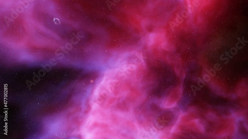 Nebula in space, science fiction wallpaper, stars and galaxy, 3d illustration © ANDREI