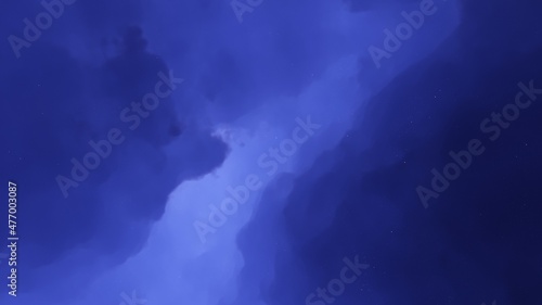 Nebula in space, science fiction wallpaper, stars and galaxy, 3d illustration