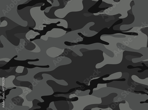 Camouflage seamless pattern. Military texture of spots. Print on fabric and clothing. Vector illustration