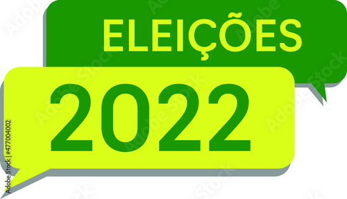 Brazilian Elections 2022 - Electronic voting machine with blue background