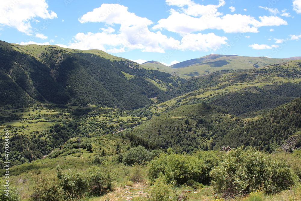 Fototapeta premium Mountain landscape of The Pyrenees near the small village of Toses, Catalonia, Spain, Europe