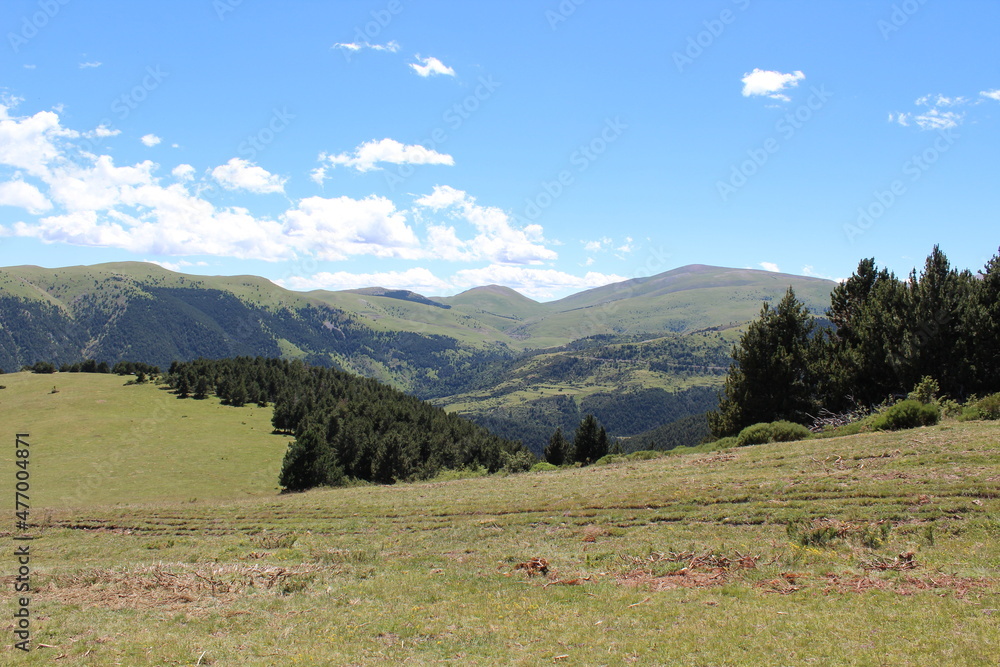 Mountain landscape of The Pyrenees near the small village of Toses, Catalonia, Spain, Europe