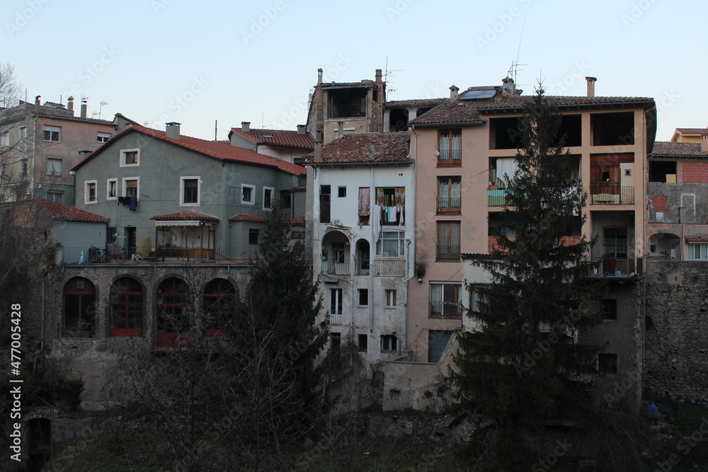 Old mountain town. Ripoll, Catalonia, Spain 