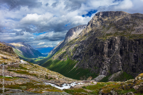 Norway troll road, mountain route of Trollstigen
