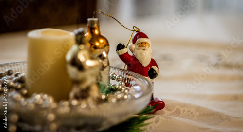 christmas decoration with candle