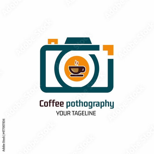 modern logo camera and coffee photography