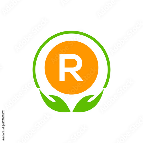 Healthcare Icon Medical Pharmacy Logo On Letter R. Health, Charity Logo With R Logotype Template