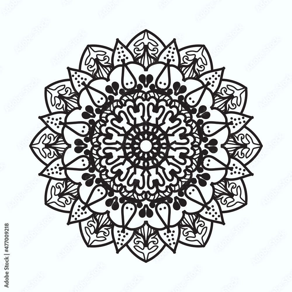 Hand drawn mandala. decoration in ethnic oriental doodle ornament. Hand drawn mandala. decoration in ethnic oriental doodle ornament.