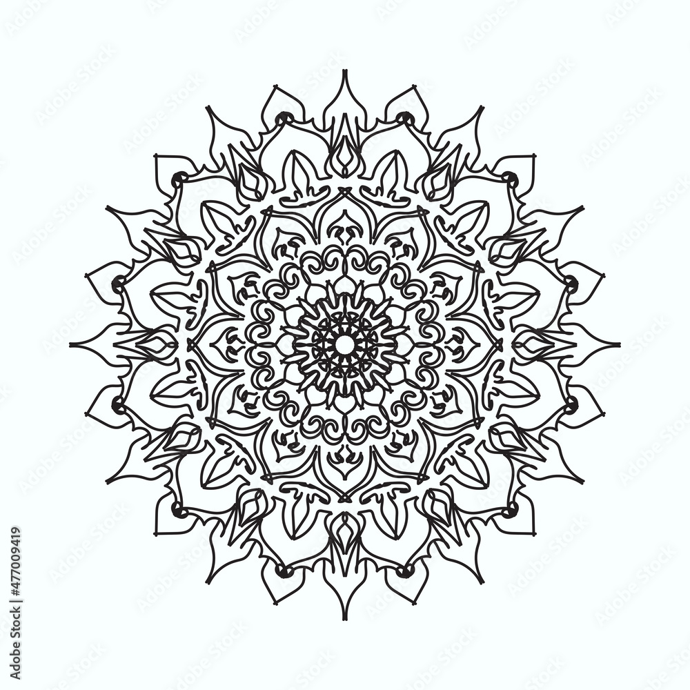 Hand drawn mandala. decoration in ethnic oriental doodle ornament. Hand drawn mandala. decoration in ethnic oriental doodle ornament.