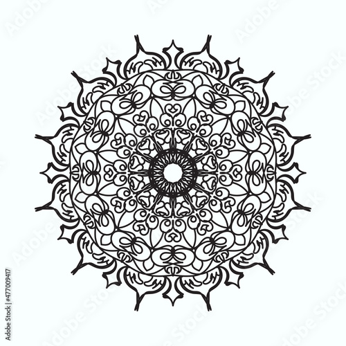 Hand drawn mandala. decoration in ethnic oriental doodle ornament.