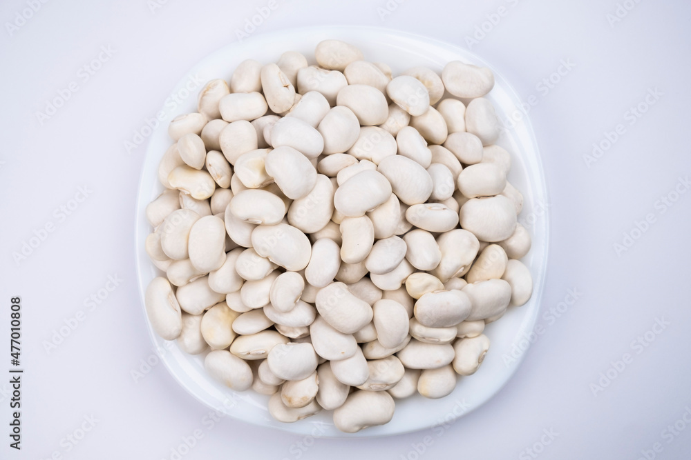 haricot on a white background. Beans close up haricot on a white background. Beans close up