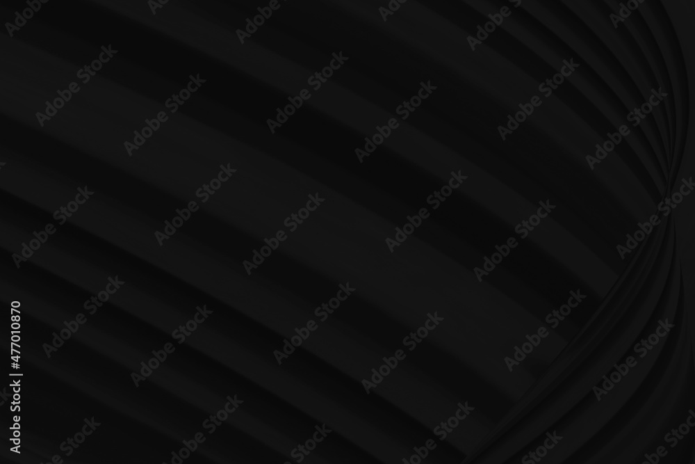 Fototapeta premium beauty smooth fashion textile soft fabric black abstract. curve shape matrix decorate background