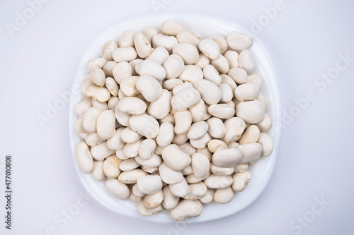 haricot on a white background. Beans close up
