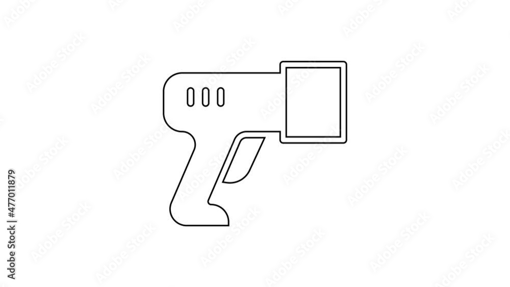 Black line Scanner scanning bar code icon isolated on white background. Barcode label sticker. Identification for delivery with bars. 4K Video motion graphic animation Black line Scanner scanning bar code icon isolated on white background. Barcode label sticker. Identification for delivery with bars. 4K Video motion graphic animation