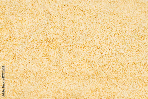 Sesame seeds as a background.