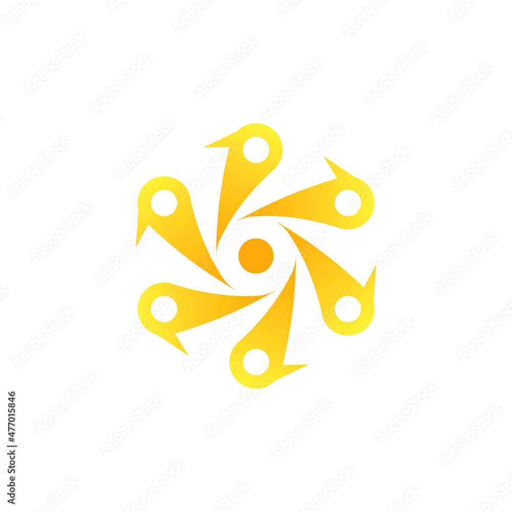 Modern six head peacock circular design logo. Luxurious and simple look
Modern six head peacock circular design logo. Luxurious and simple look