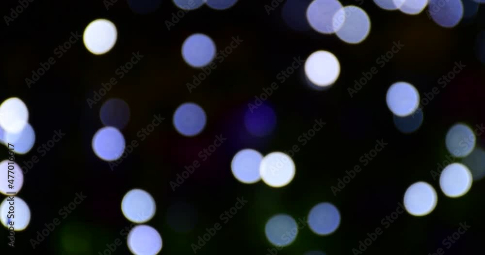 Several blurry white lights flash alternately. Several blurry white lights flash alternately.
