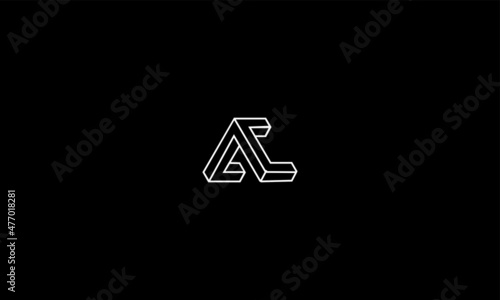 LA or AL. Monogram of Two letters L and A. Vector logo template.