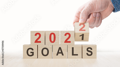 Happy New Year Background. Goals for 2022. 3D illustration